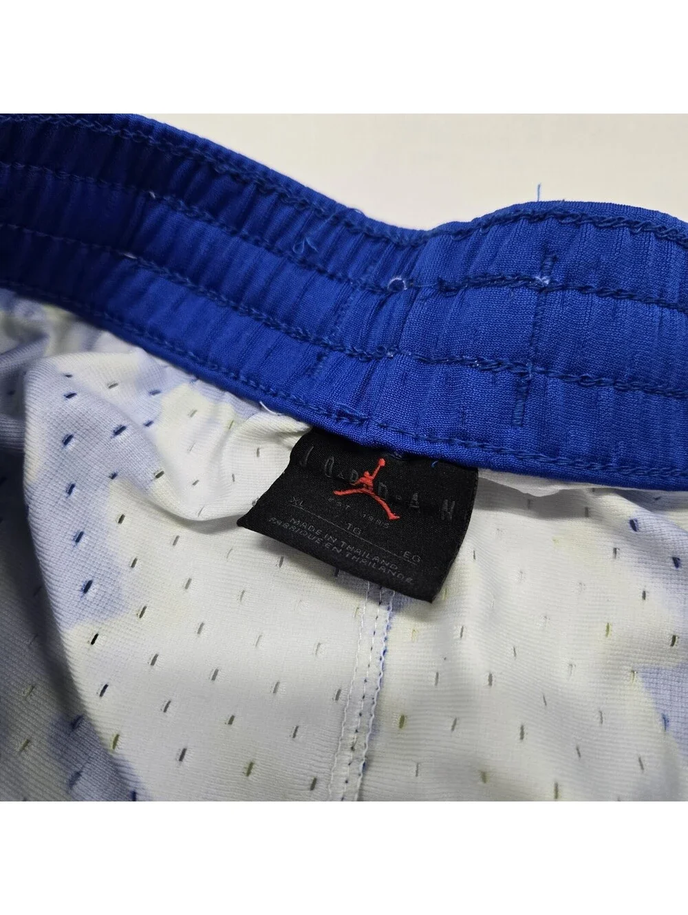 EUC Mens XL Nike Air Jordan Dri-Fit BC Diamond Shorts DQ7334-405 White Blue Volt
